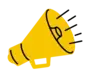 Yellow air horn icon