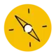 illustration of a yellow compass