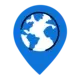 Blue globe icon