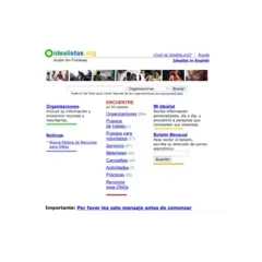 The idealistas.org front page in 2001
