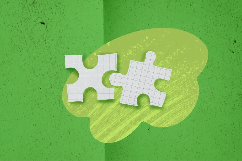 An illustration of two puzzle pieces.