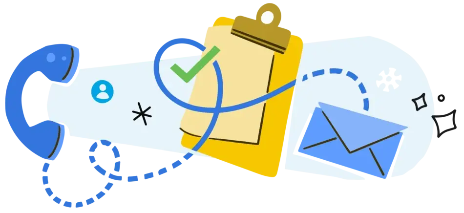 Abstract image with no copy, featuring colorful doodles, for "How to Get the Most From Reference Checks | 20 Questions to Ask".